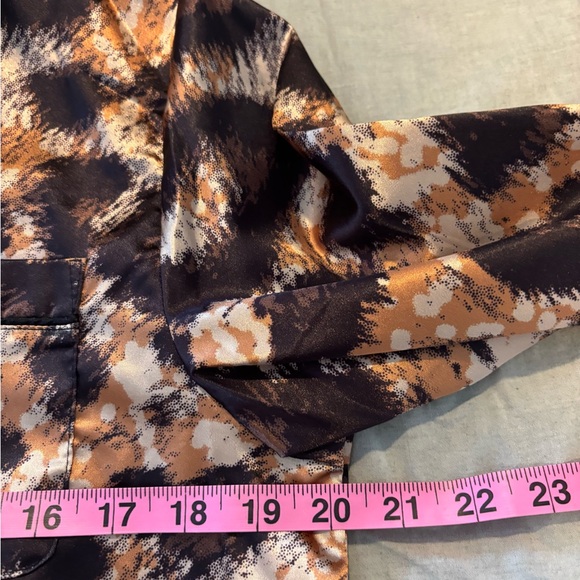 Donna Salyers Leopard Print Pajama Set Silky Glam Lounge Mobwife Small - Picture 7 of 13